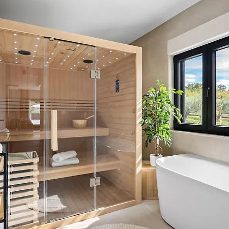 New! Stylish 4-bedroom Agrosa With 30 M2 Private Pool, Hydromassage, Finnish Sauna And Fun Zone Villa Srinjine